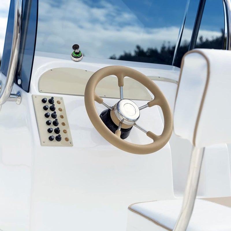 Flylin Adjustable Ball Night Vision Compass with The Bottom Suction Cup, Boat Compass Dash Mount, Adjustable Dash Car Compass for Car Marine Boat Ship - Image 2
